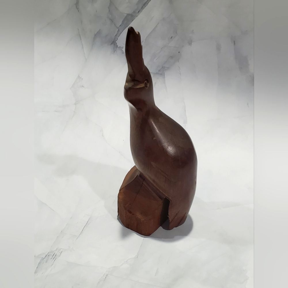 Solid Wood Carved Bird Made in Porta Vallarta Mexico in 2001